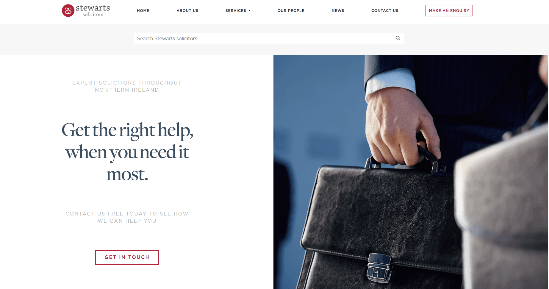 Stewart Solicitors screenshot